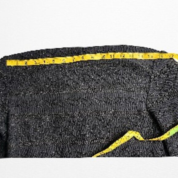 Vintage Missoni Black Zig Zag Chevron Open Front Cardigan Sweater Size 6 - Picture 11 of 15